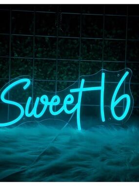 "Sweet 16" Neon LED Sign - Blue